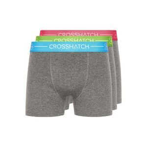 Crosshatch Mens Astral Boxer Shorts (Pack of 3) / Gray